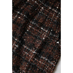 Dolce & Gabbana Multicolor High Waist Tartan Tweed Pencil Cut Skirt SKI2087-36