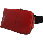 Dolce & Gabbana Red Calfskin Logo Purse Phone Belt Waist Bag