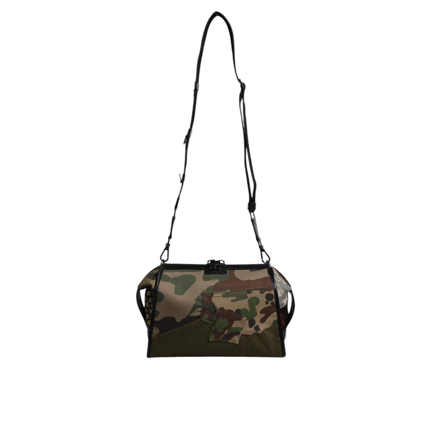 Dolce & Gabbana Multicolor Camouflage Patchwork Crossbody Bag