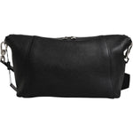 Dolce & Gabbana Black Leather Logo Plaque Shoulder Crossbody Bag