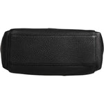 Dolce & Gabbana Black Leather Logo Plaque Shoulder Crossbody Bag