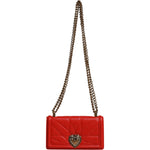 Dolce & Gabbana Red Quilted Devotion Crossbody Chain Phone Cover Bag