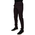 BENCIVENGA Brown Pure Cotton Slim Fit Men Dress Pants