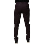 BENCIVENGA Brown Pure Cotton Slim Fit Men Dress Pants