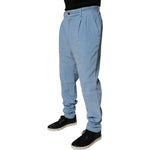 Dolce & Gabbana Light Blue Corduroy Cotton Skinny Denim Jeans