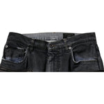 Dolce & Gabbana Dark Gray Tattered Cotton Skinny Denim Jeans