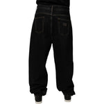 Dolce & Gabbana Black Cotton Mid Waist Wide Leg Denim Jeans