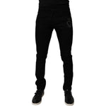 Dolce & Gabbana Black Sacred Heart Cotton Skinny Denim Jeans