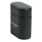 Dolce & Gabbana Black Calfskin Leather Logo Print Flip Holder Airpods Case SMY10659
