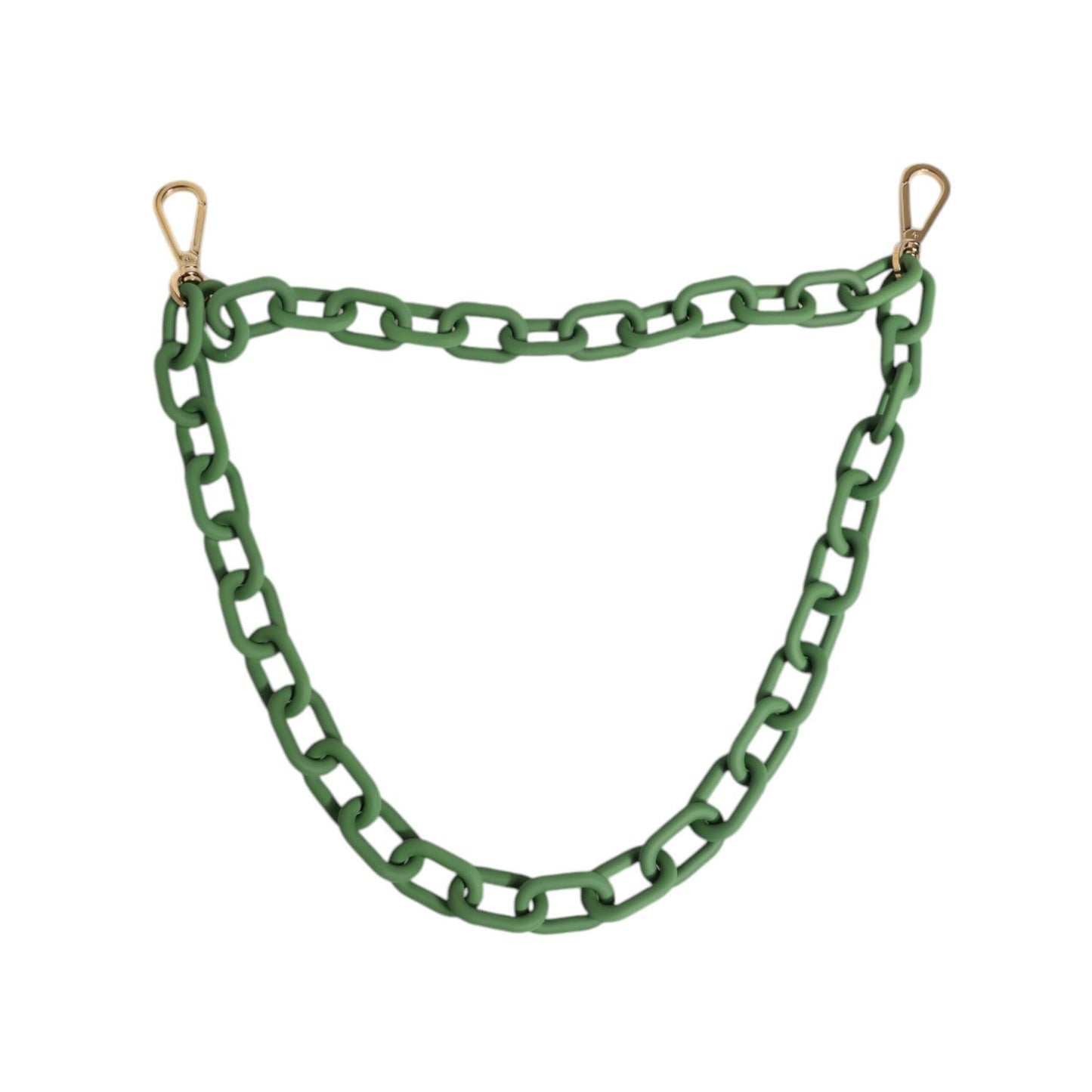 Dolce & Gabbana Green Plexy Acrylic Chunky Gold Hardware Wallet Chain SMY10645