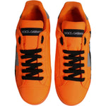 Dolce & Gabbana Orange Portofino Logo Tape Men Sneakers Shoes MV7224#1-42