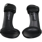 Dolce & Gabbana Black Leather Stiletto Heels Sandals Shoes