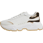 Dolce & Gabbana White Gold Daymaster Low Top Sneakers Shoes