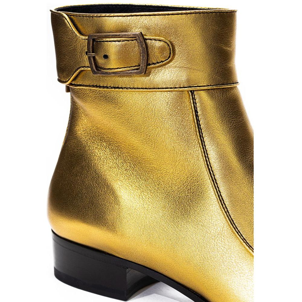 Saint Laurent Gold Leather Boot