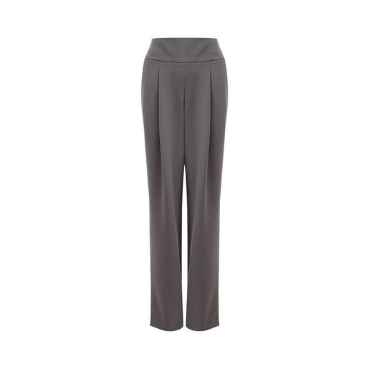 Lardini Chic Gray Wool Trousers for Sophisticated Style