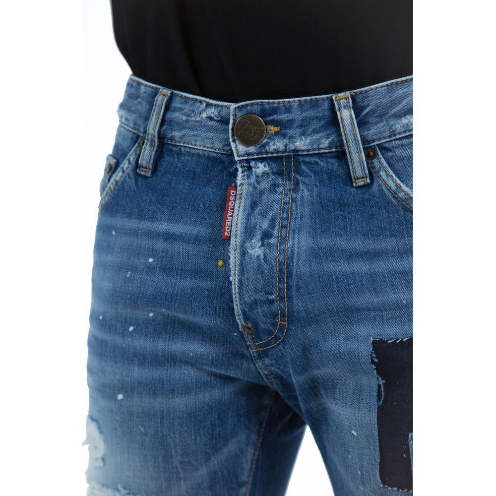 Dsquared² Blue Cotton Jeans & Pant