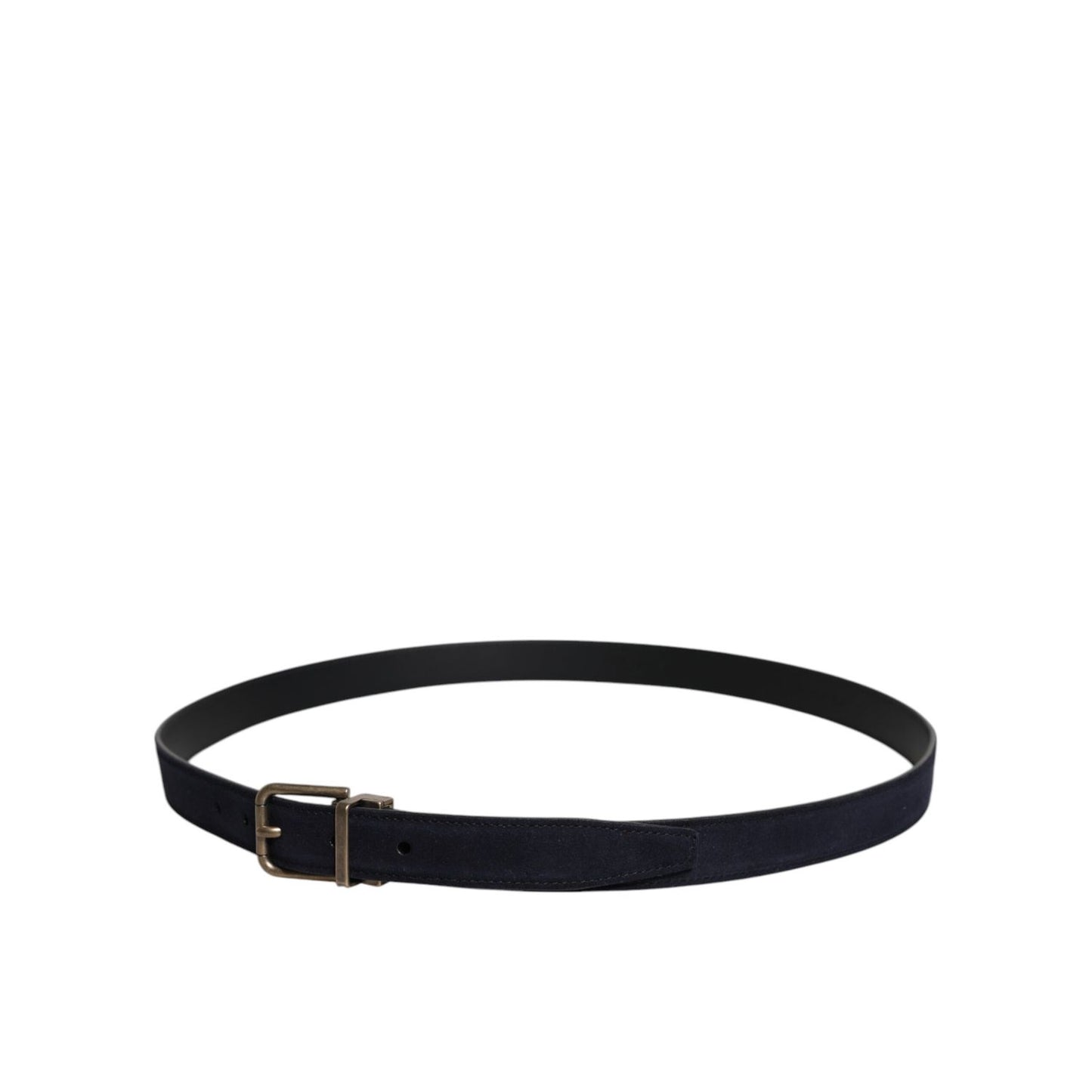 Dolce & Gabbana Black Goat Leather Metal Buckle Classic Belt BEL9294-110