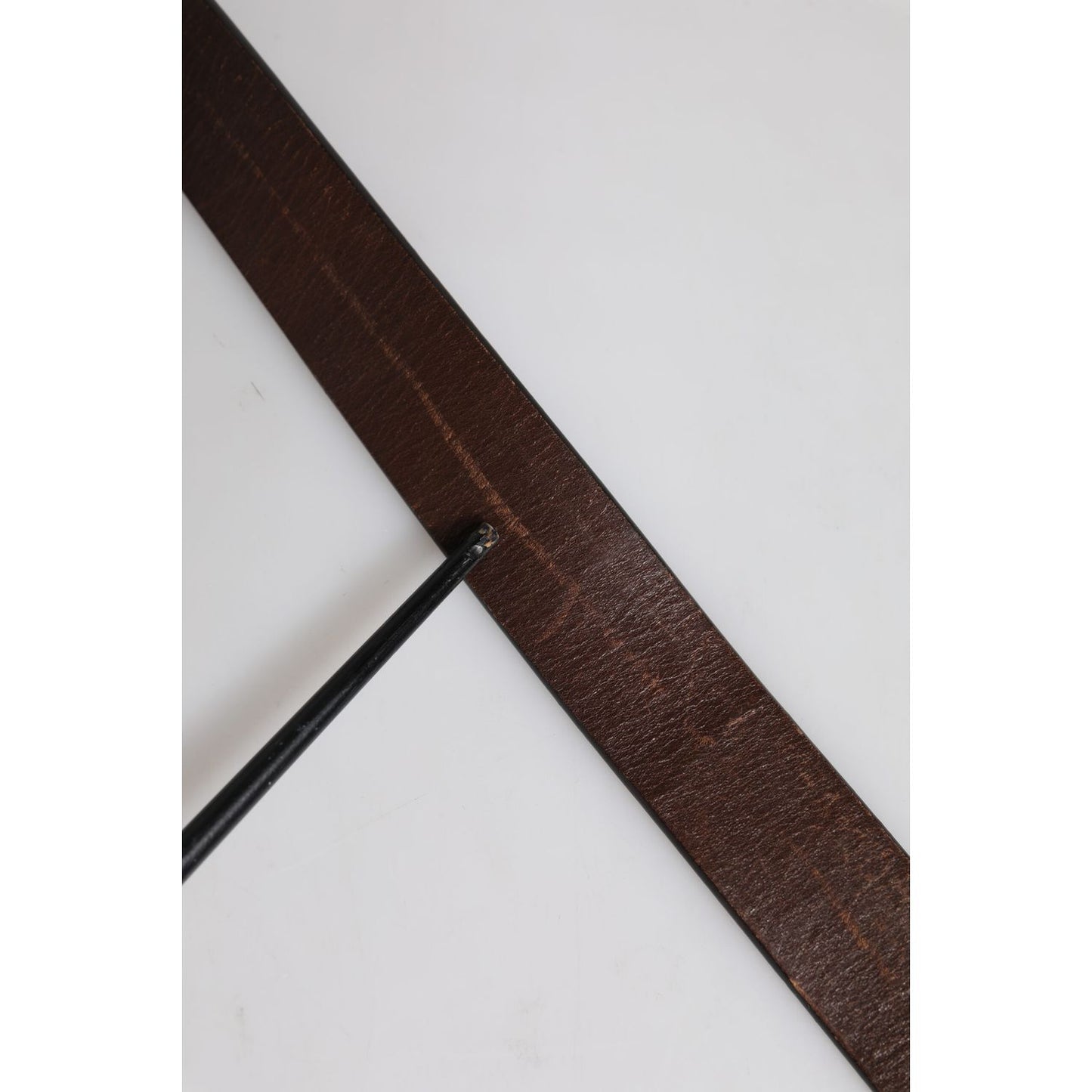 Dolce & Gabbana Brown Solid Leather Classic Waist Buckle Belt