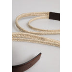 Dolce & Gabbana Brown Jute Leather Woven Metal Buckle Belt BEL9335-100