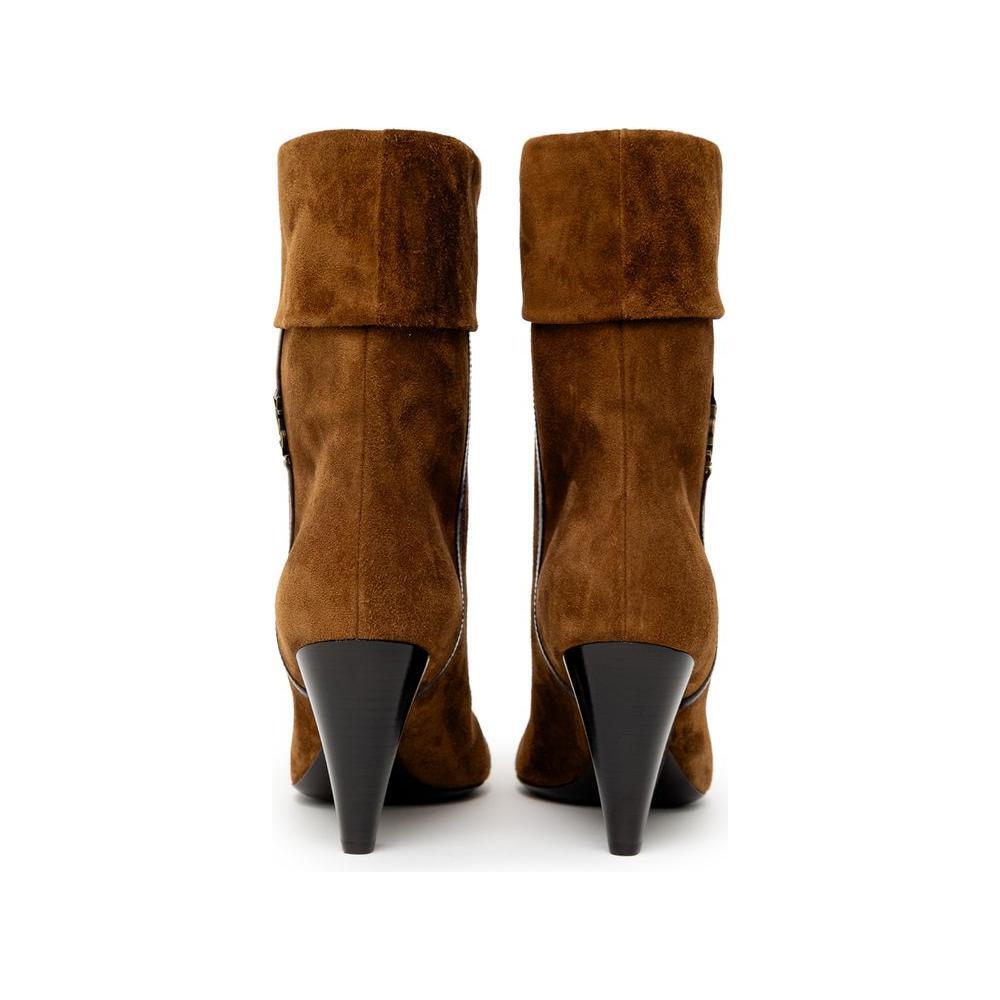 Saint Laurent Brown Suede Leather Boot