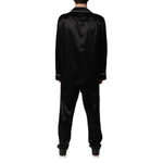 Dolce & Gabbana Black Silk Shirt Pants Pajama Set Sleepwear