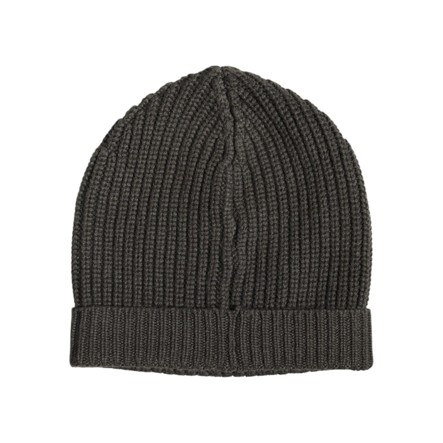 Dolce & Gabbana Dark Gray Cashmere Knit Winter Beanie Hat HAT9666