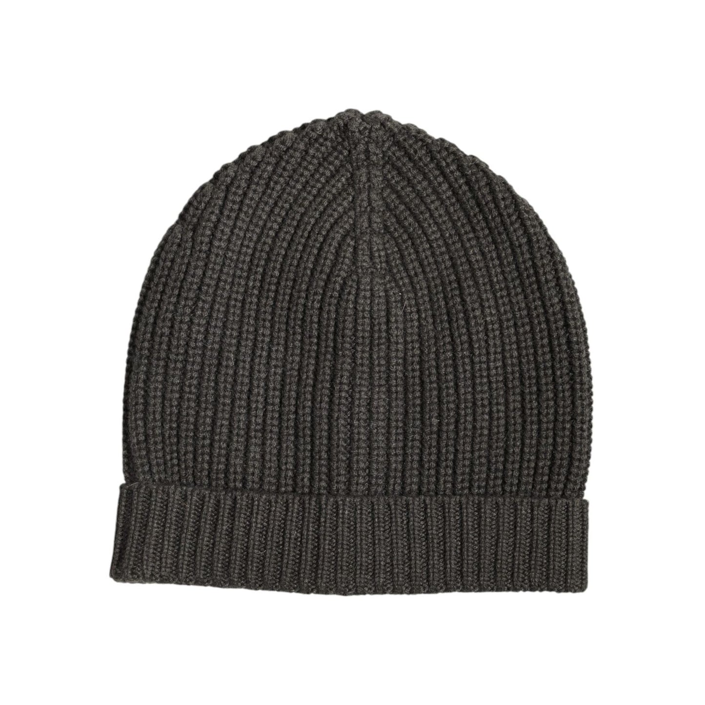 Dolce & Gabbana Dark Gray Cashmere Knit Winter Beanie Hat HAT9666