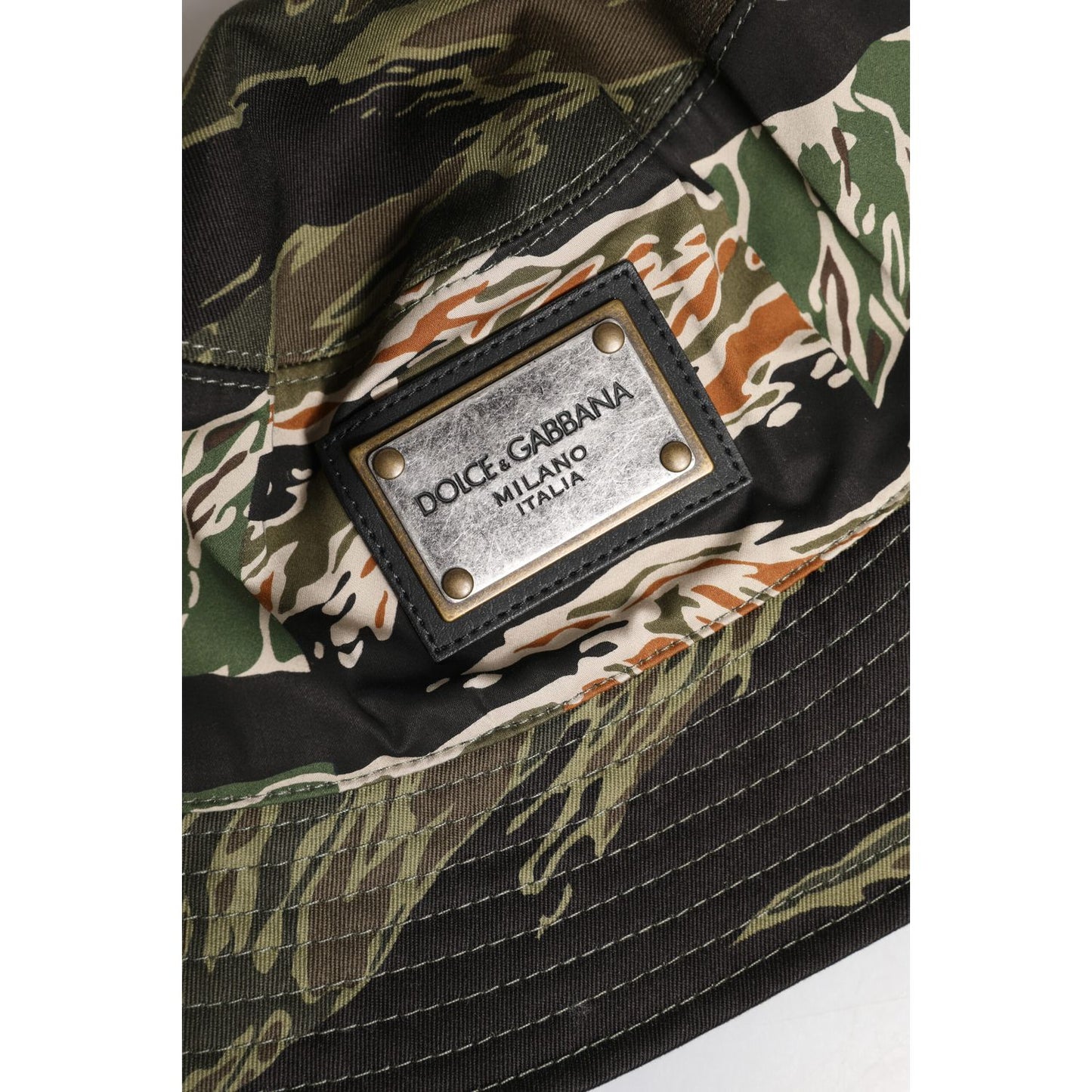 Dolce & Gabbana Multicolor DG Plaque Wide Brim Bucket Hat HAT9693-58