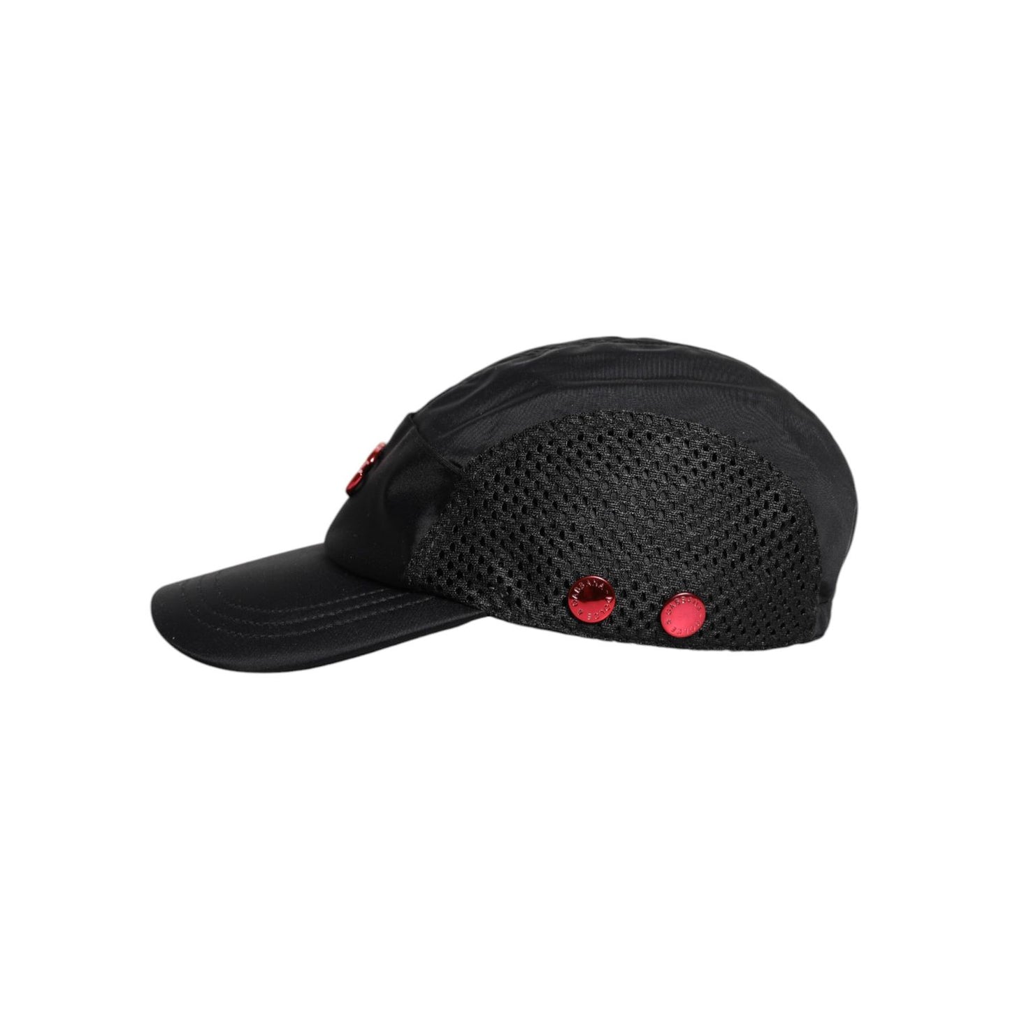 Dolce & Gabbana Black Nylon Logo 6 Panels Baseball Cap HAT9826-58