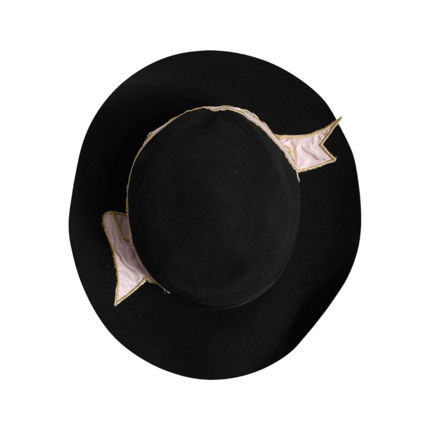 Dolce & Gabbana Black Logo Embroidered Women Wide Brim Hat HAT9646-57