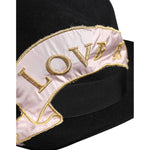 Dolce & Gabbana Black Logo Embroidered Women Wide Brim Hat HAT9646-57