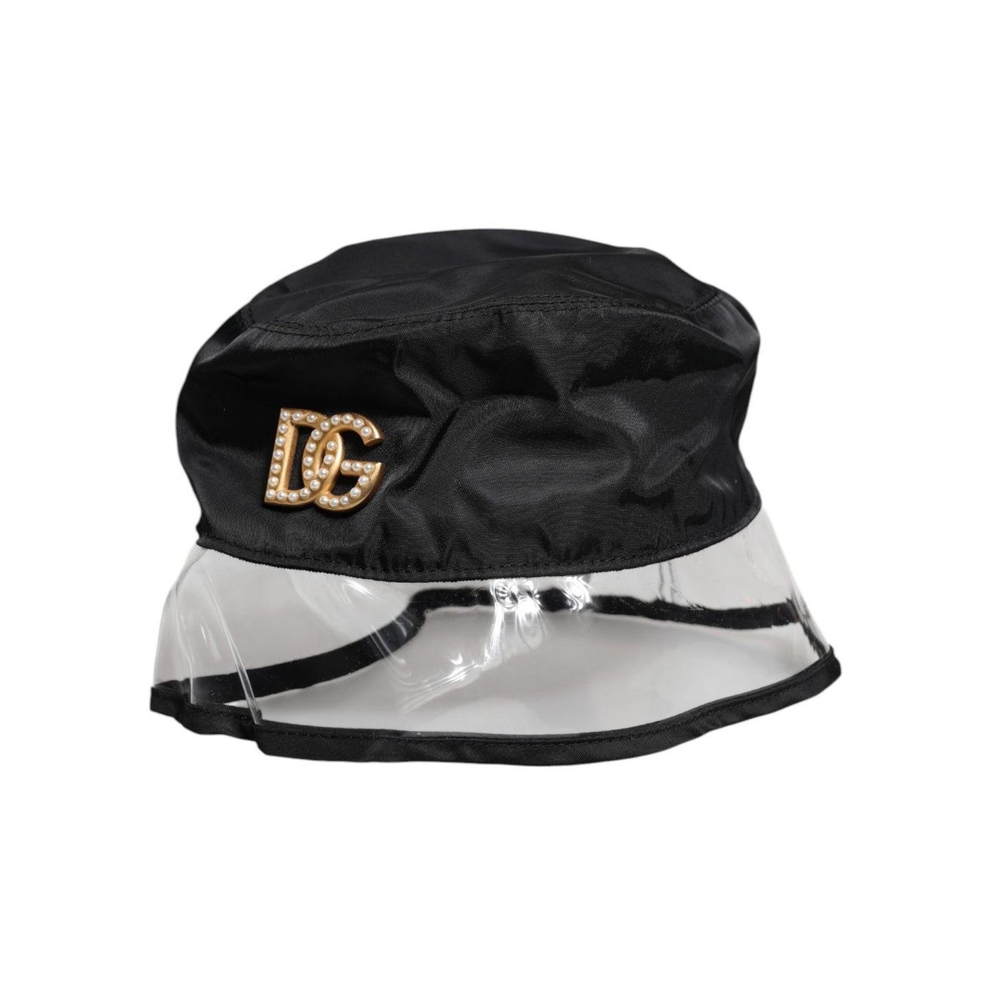Dolce & Gabbana Black Nylon PVC DG Logo Bucket Hat HAT9835-57