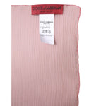 Dolce & Gabbana Pink Silk Rectangle Women Wrap Shawl Scarf MS7490