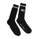 Dolce & Gabbana Black Cotton Logo Mid Calf Men Socks SCS2191-XL