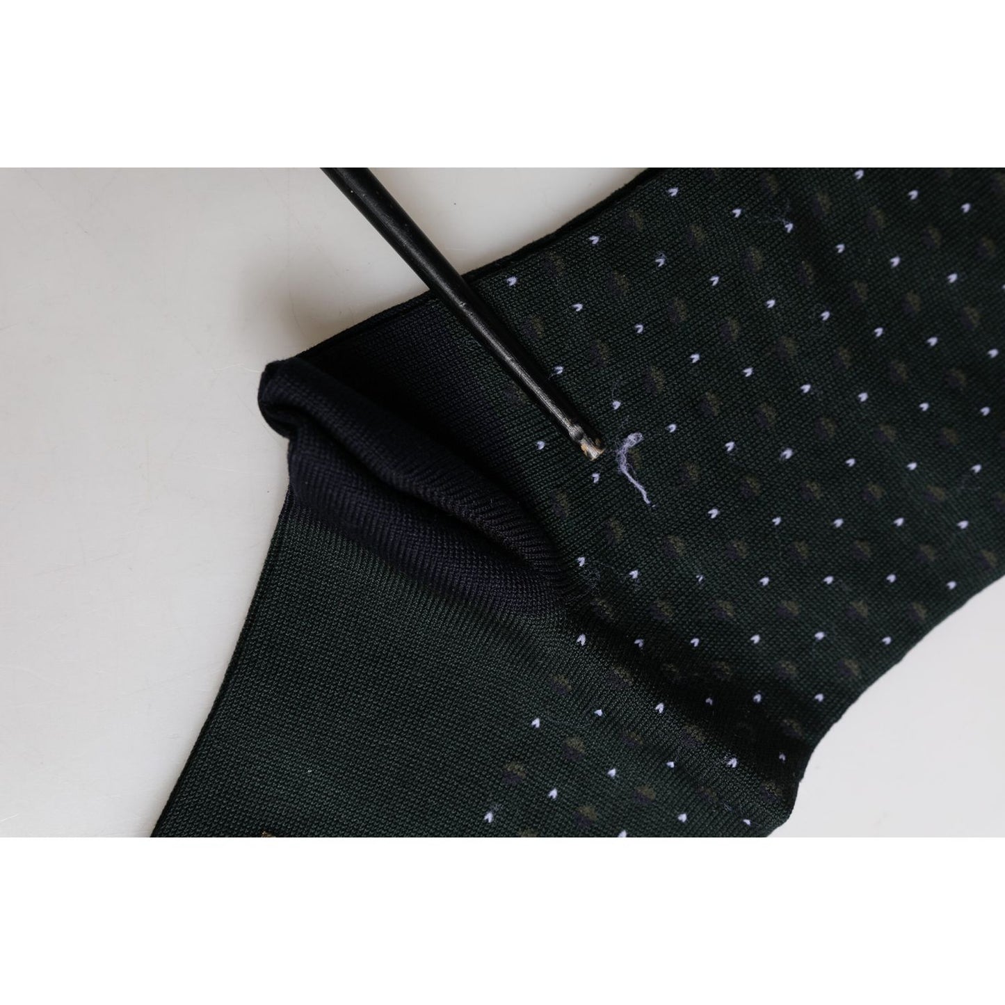 Dolce & Gabbana Black Polka Dots Cotton Mid Calf Socks SCS2200-L