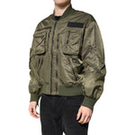 Dolce & Gabbana Green Nylon Full Zip Men Bomber Jacket