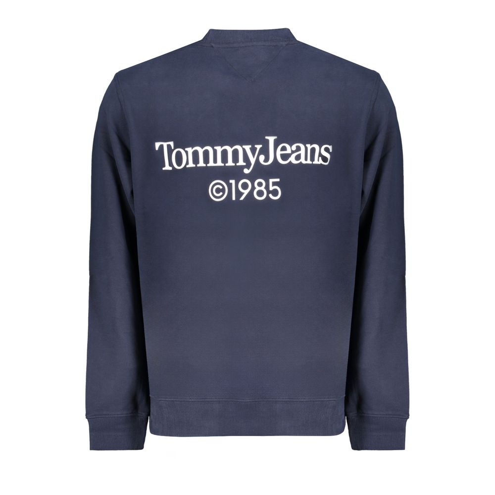 Tommy Hilfiger Blue Cotton Men Sweater with logo on the back