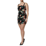 Dolce & Gabbana Black Floral Sequin Sleeveless Sheath Dress