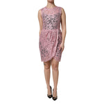 Dolce & Gabbana Pink Floral Lace Sleeveless Sheath Dress