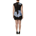 Dolce & Gabbana Black Blue Sleeveless Denim Mini Dress