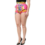 Dolce & Gabbana Pink Printed High Waist Hot Pants Shorts PAN76315-38