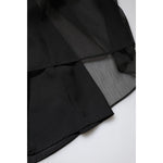 Marciano by Guess Black Tulle Pearl Sleeveless Long Gown Dress