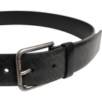 Dolce & Gabbana Black Classic Leather Metal Buckle Belt