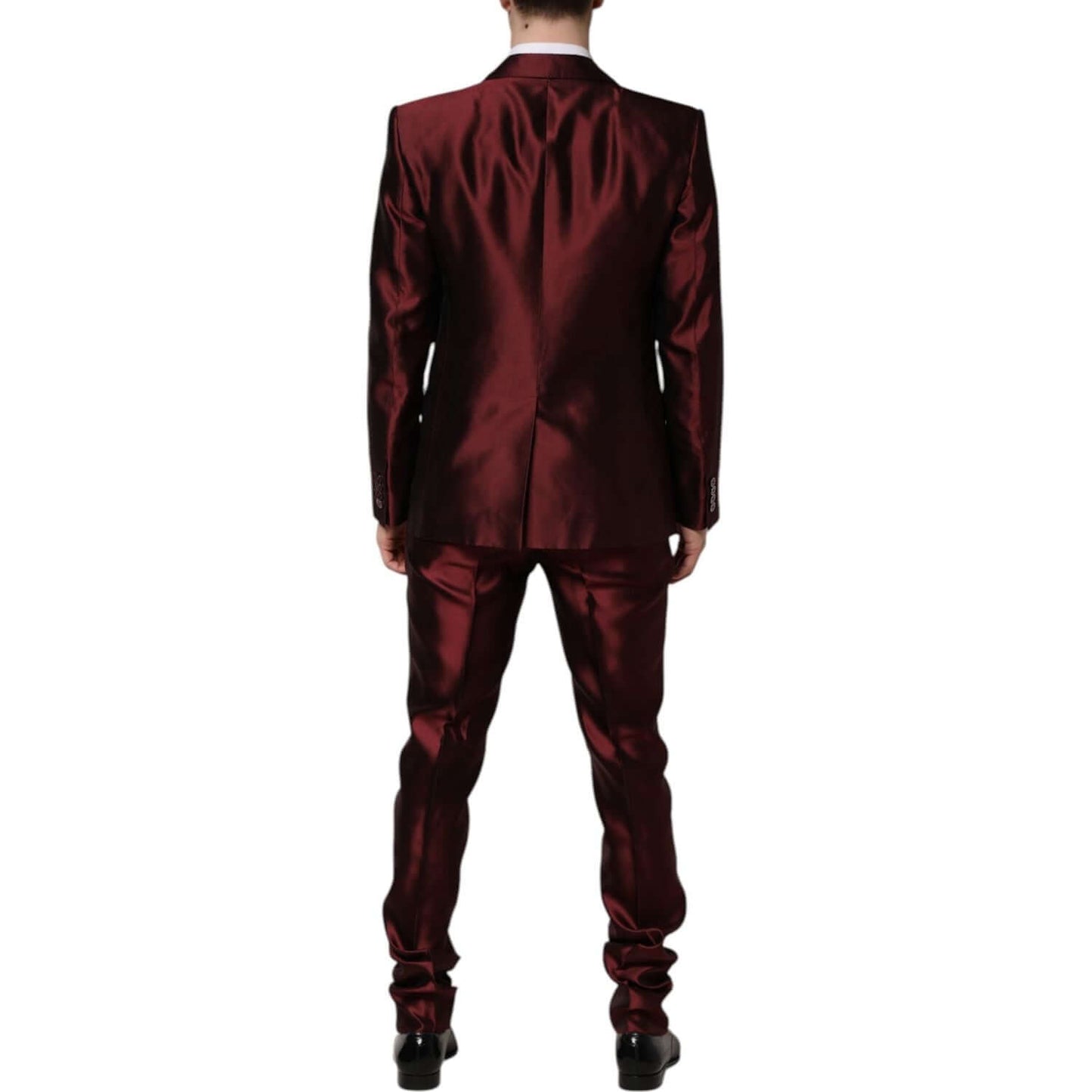 Dolce & Gabbana Bordeaux Silk 2 Piece Single Breasted Suit KOS2325-50