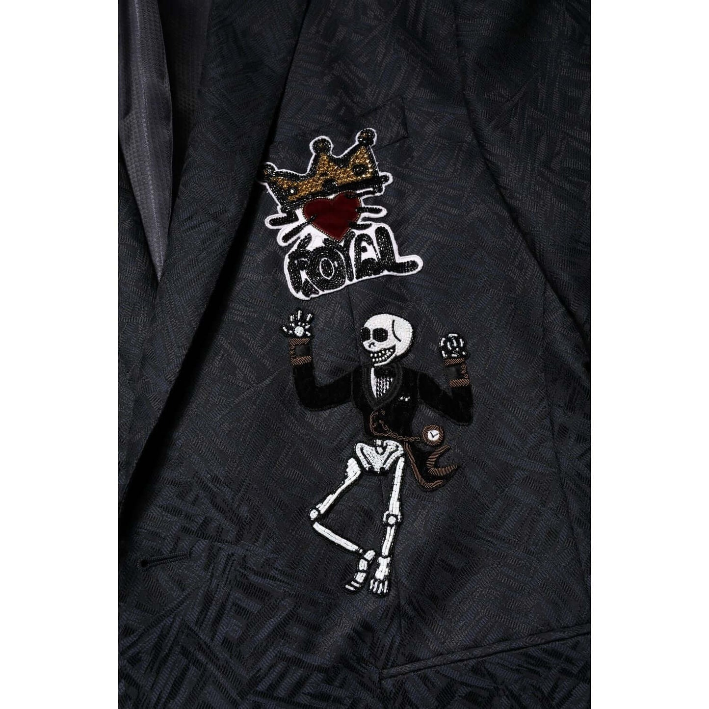 Dolce & Gabbana Black MARTINI King Skeleton 2 Piece Suit