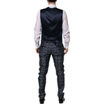 Dolce & Gabbana Blue MARTINI Star Jacquard 3 Piece Suit