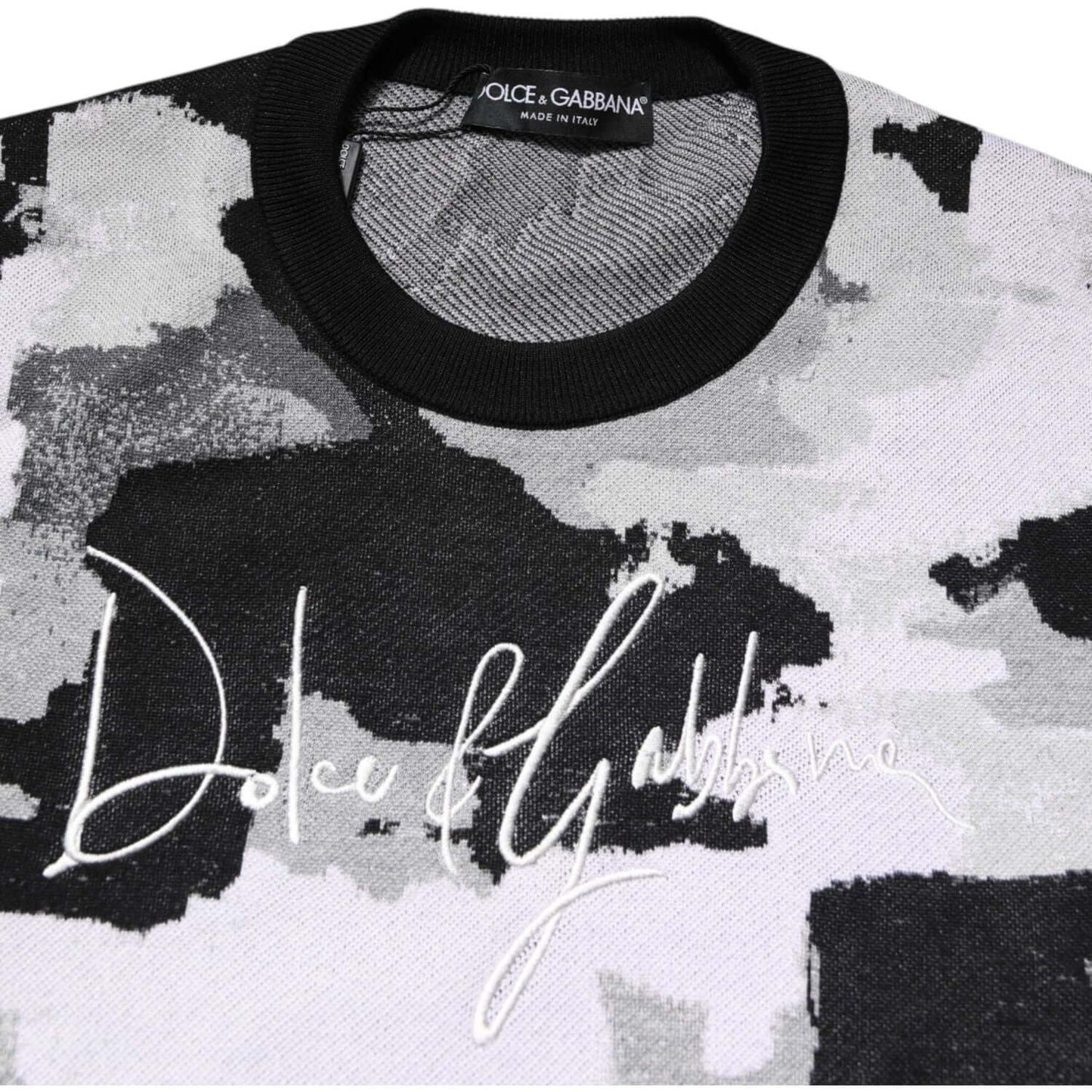 Dolce & Gabbana Multicolor Logo Crew Neck Pullover Sweater TSH90497-46