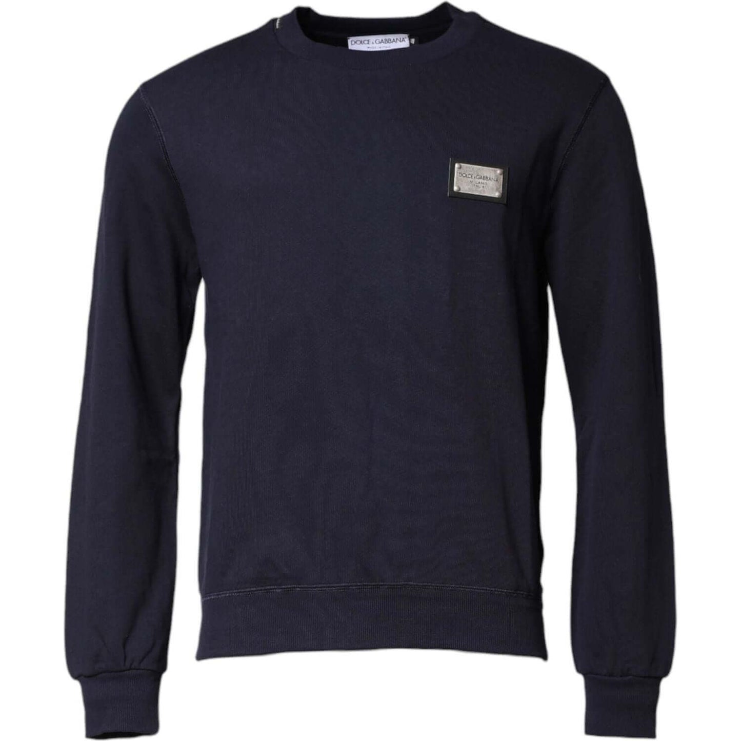 Dolce & Gabbana Dark Blue Logo Crew Neck Pullover Sweater