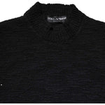 Dolce & Gabbana Black Wool Knit Crew Neck Pullover Sweater
