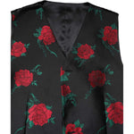 Dolce & Gabbana Red Floral Brocade Formal Men Waistcoat Vest TSH90471-48